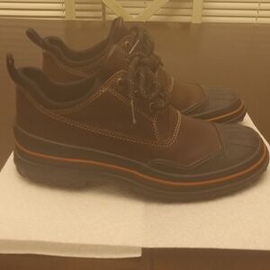 Unisex Leather Clarks Size 7m Waterproof Duck Boots Brown Excellent Condition